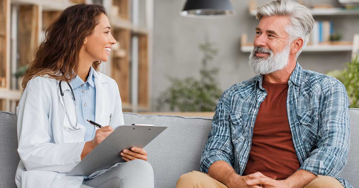 A psychotherapist in Jersey City speaking with her patient